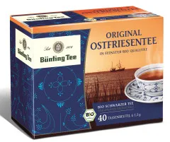 B&uuml;nting Tee Original Ostfriesentee 40 x 1,5g Teebeutel, Bio